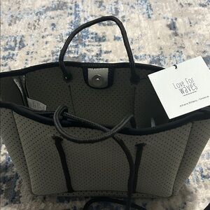 Nice green and white tote bag for women